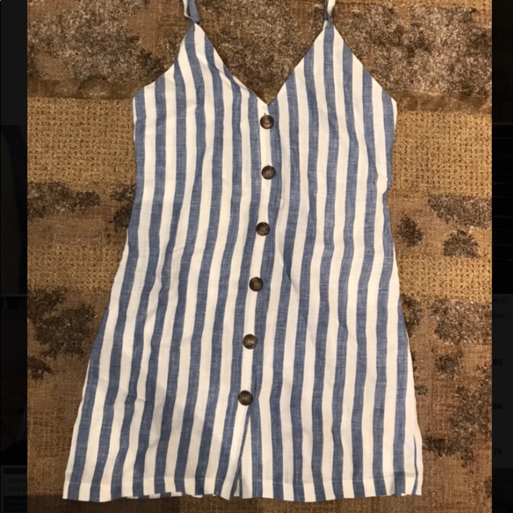 Reformation Linen Button Front Mini Dress